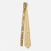 Gold Glitter Party Leopard Print Stropdas (Achterkant)