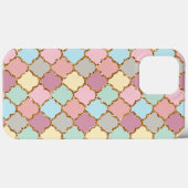 Gold Glitter Pastel Pink Turquoise Blue Green Art Case-Mate iPhone Case (Achterkant (horizontaal))
