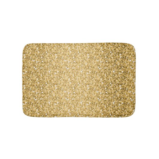 Gold Glitter Pattern Badmat (Voorkant)