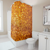 Gold Glitter Pattern Douchegordijn (In situ)