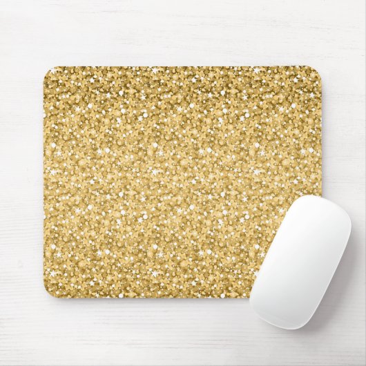 Gold Glitter Pattern Muismat (Met muis)