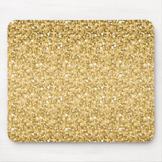 Gold Glitter Pattern Muismat (Voorkant)