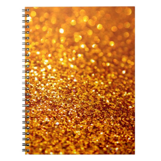 Gold Glitter Pattern Notitieboek (Voorkant)
