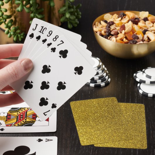 Gold Glitter Pattern Pokerkaarten (Insitu)