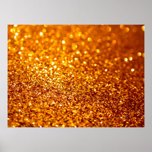 Gold Glitter Pattern Poster (Voorkant)
