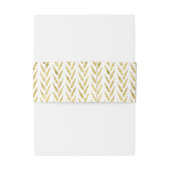 Gold Glitter Pattern Stationery Belly Band Uitnodigingen Wikkel (Achterkant Voorbeeld)