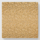 Gold Glitter Pattern Stenen Onderzetter (Voorkant)