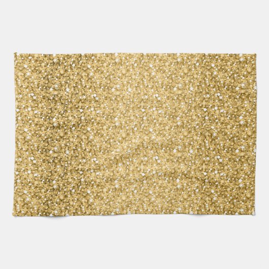 Gold Glitter Pattern Theedoek (Horizontaal)