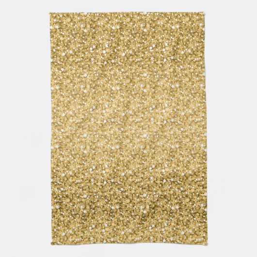 Gold Glitter Pattern Theedoek (Verticaal)