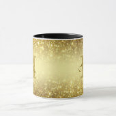 gold glitter personalized  mok (Midden)