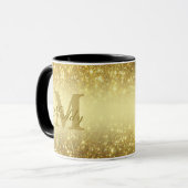 gold glitter personalized  mok (Voorkant links)