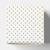 Gold Glitter Polka Dots Pattern Bedankdoosjes (Bovenkant)