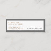 Gold Glitter Polka Dots Stylish Mini Visitekaartje (Achterkant)