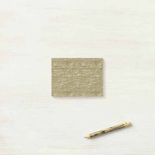 Gold Glitter Post-it® Notes (Op bureau)