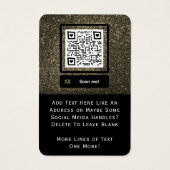 Gold Glitter Private Security IT Professional Visitekaartje (Achterkant)