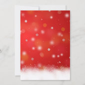 Gold Glitter Reindedarkerstdiner Kaart (Achterkant)