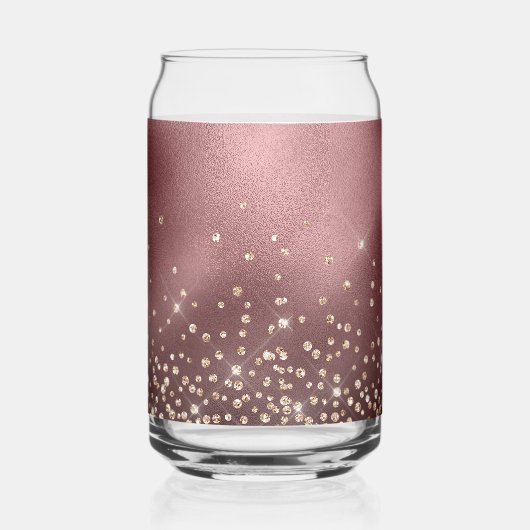 Gold Glitter Roos Gold Foil 21e verjaardag Blikvorm Glas (Achterkant)