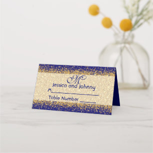Gold Glitter Royal Blue