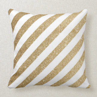 Gold Glitter & Roze Bokeh Shimmer Large Pillow Kussen