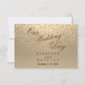 Gold Glitter - RSVP Kaartje (Achterkant)