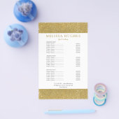 Gold Glitter Salon Service Menu (Enkel)