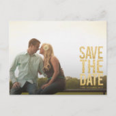 Gold Glitter Save the Date Typography Aankondiging (Voorkant)