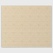 Gold Glitter Script Pattern Monogram Kerstmis Cadeaupapier (Vlak)