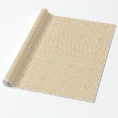 Gold Glitter Script Pattern Monogram Kerstmis Cadeaupapier (Uitgerold)