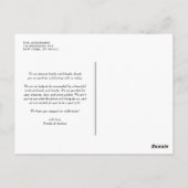 Gold Glitter Script Weddenschap Dank u Briefkaart (Achterkant)