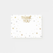 Gold Glitter Silver Print Confetti Hartelijk dank Post-it® Notes (Voorkant)