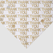 Gold Glitter Silver Print Confetti Hartelijk dank Tissuepapier (Detail)