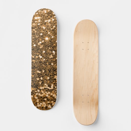 Gold Glitter Skateboard (Voorkant)