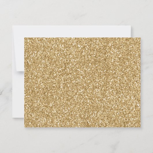Gold Glitter slaat de datum op Save The Date (Achterkant)