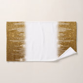 Gold Glitter Snowflakes op wit Bad Handdoek (Handdoek)