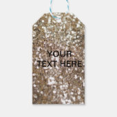Gold Glitter Sparking Glam Girly Glitzy Cadeaulabel (Voorkant)