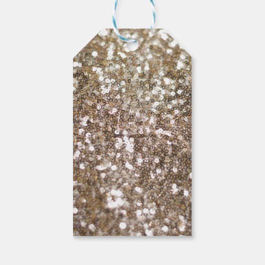 Gold Glitter Sparking Glam Girly Glitzy Cadeaulabel (Achterkant)