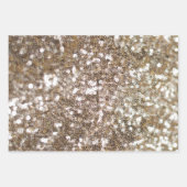 Gold Glitter Sparking Glam Girly Glitzy Inpakpapier Vel (Voorkant)