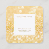 Gold Glitter Sparkle Moderne Interior Designer Vierkante Visitekaartje (Achterkant)