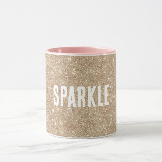 Gold Glitter Sparkle Mok (Midden)