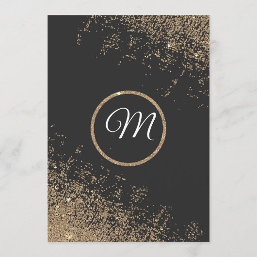 Gold Glitter Sparkles Black-programma Programma (Achterkant)