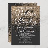 Gold Glitter Sparkles Black-programma Programma (Voorkant / Achterkant)