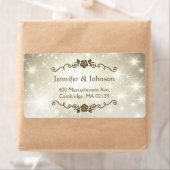 Gold Glitter Sparkles Wedding Etiket (Insitu)