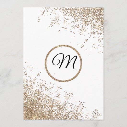 Gold Glitter Sparkles White Programs Programma (Achterkant)