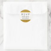 Gold Glitter, Sparkly, Slanke Glitter, Weddenschap Ronde Sticker (Tas)