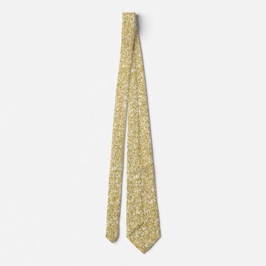 Gold Glitter Sparkly Stropdas (Achterkant)