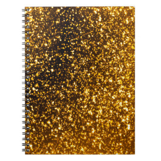 Gold Glitter Spiral-laptop Notitieboek
