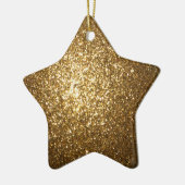 Gold Glitter Star Ornament (Links)
