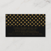 Gold Glitter Stars, Baby shower Ticket Invitation (Achterkant)