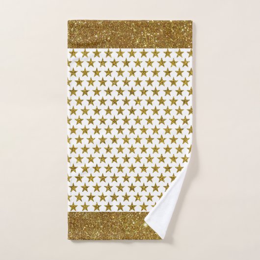 Gold glitter stars bath towel set bad handdoek (Handdoek)