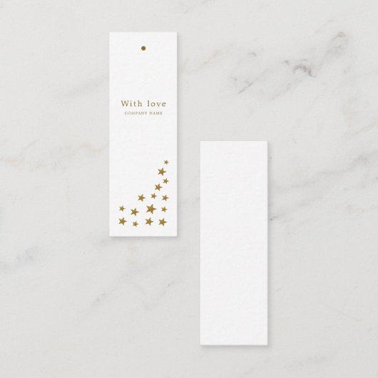 Gold Glitter Stars, Gift Labels (Voorkant / Achterkant)